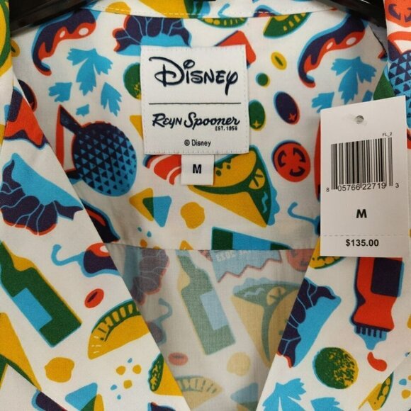 Disney Reyn Spooner Camp Shirt Medium Epcot Food & Wine Festival Vacation NWT - Picture 3 of 9
